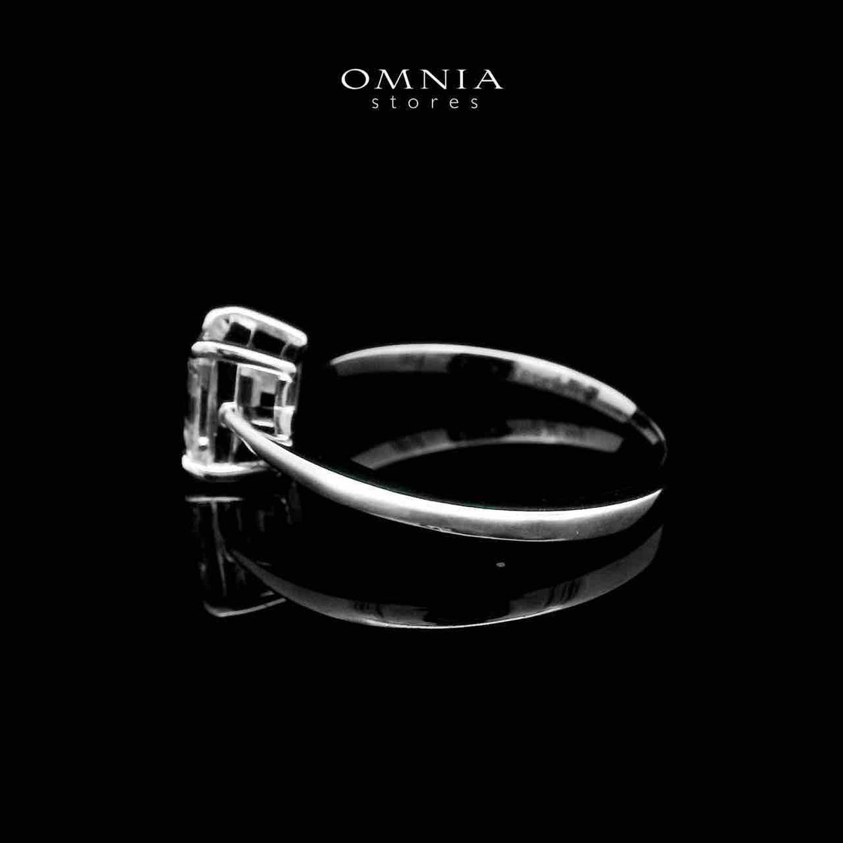 Omnia Fahima White Ring 92.5 Silver Certified in High Quality Moissanite Stone - OMNIASTORES UAE