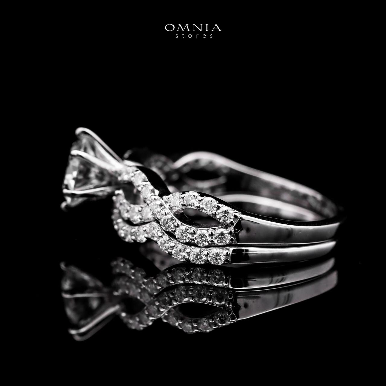 Zephira White Moissanite Stone Ring With GRA Certified High Quality in 925 Silver 6.5mm 1ct - OMNIASTORES UAE