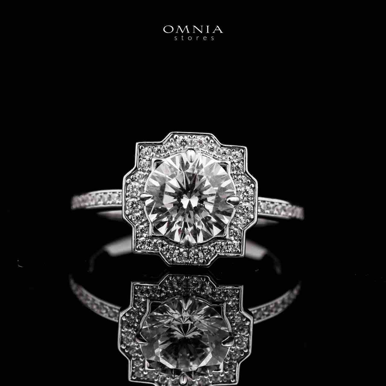 Omnia Shahira 1.75 Carat Ring 92.5 Silver High Quality Simulated diamonds - OMNIASTORES UAE