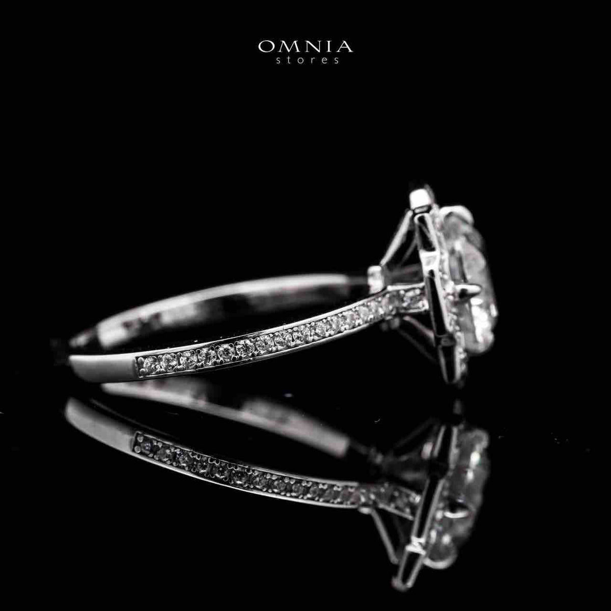 Omnia Shahira 1.75 Carat Ring 92.5 Silver High Quality Simulated diamonds - OMNIASTORES UAE