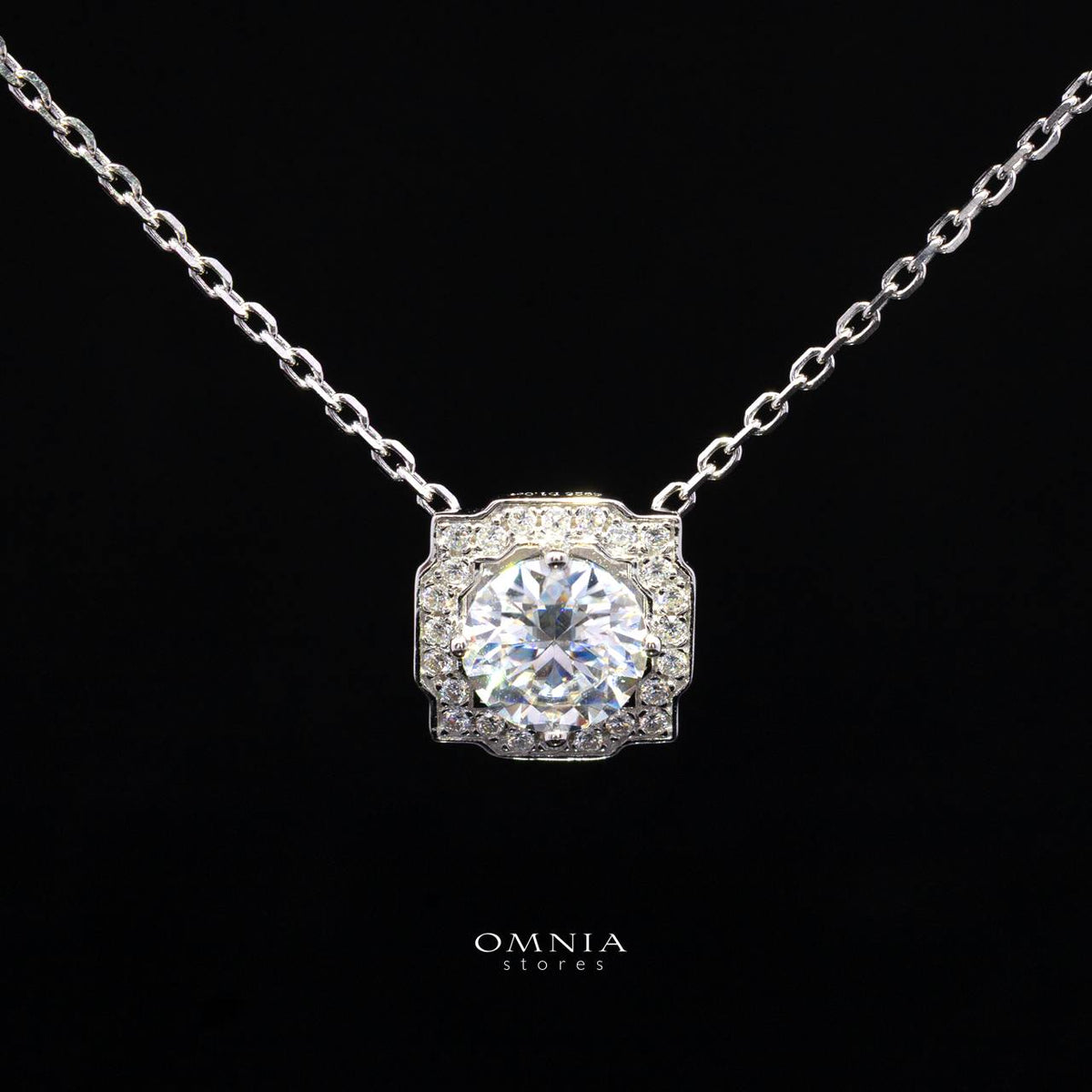 Trina White Moissanite Necklace, Earrings & Ring Set RD 6.5mm (1 Carat) in 925 Silver