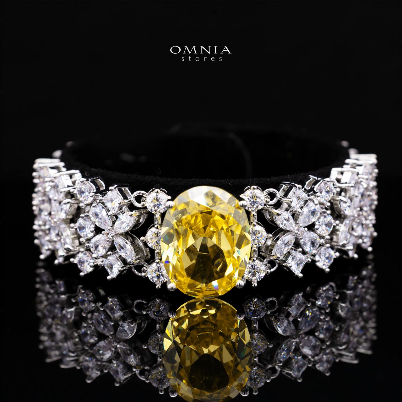 Suhana Yellow Bridal Full Set in High Quality Simulated Diamonds
