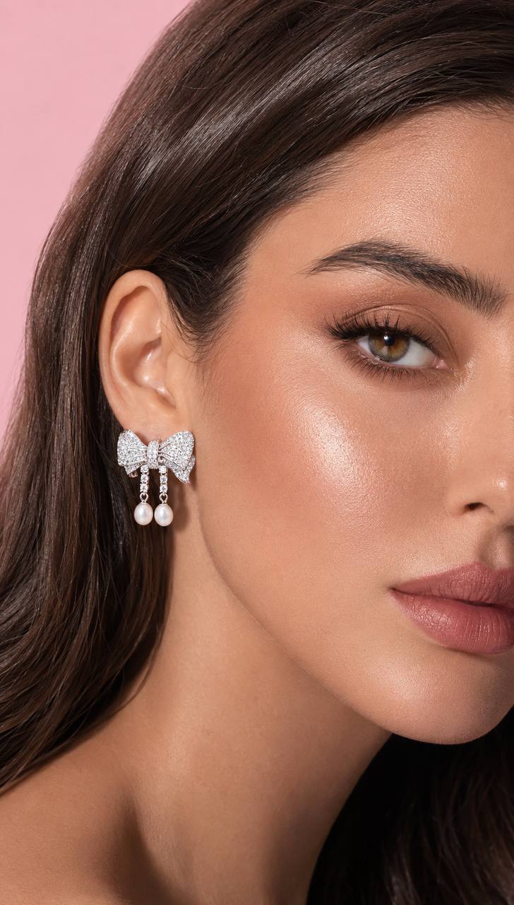 Omnia Jana Earrings 925 Silver High Quality Simulated diamonds