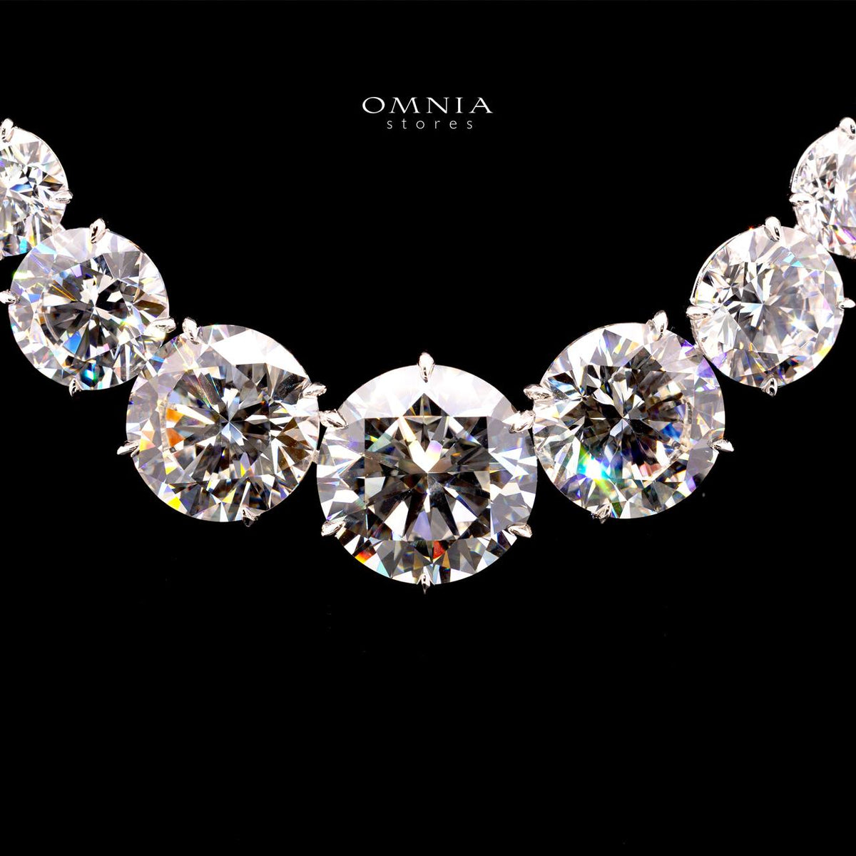 Mikayla Necklace with Certificate, High-Quality Premium Simulated Diamonds in 925 Sterling Silver