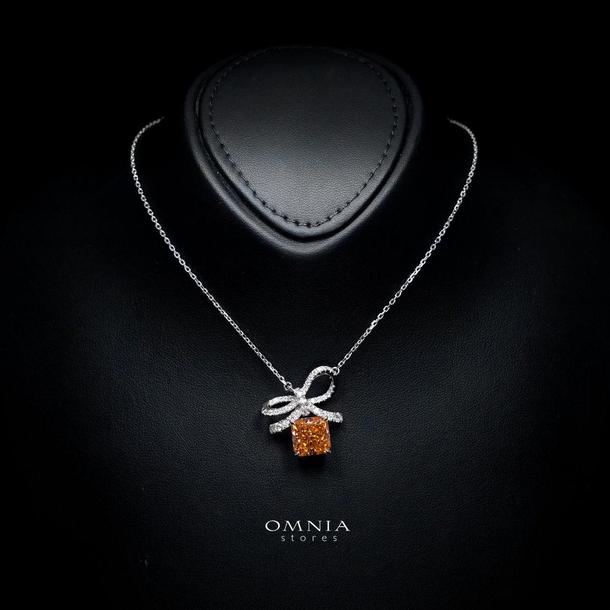 Naya Necklace with Certified Premium Simulated Diamonds in 925 Sterling Silver