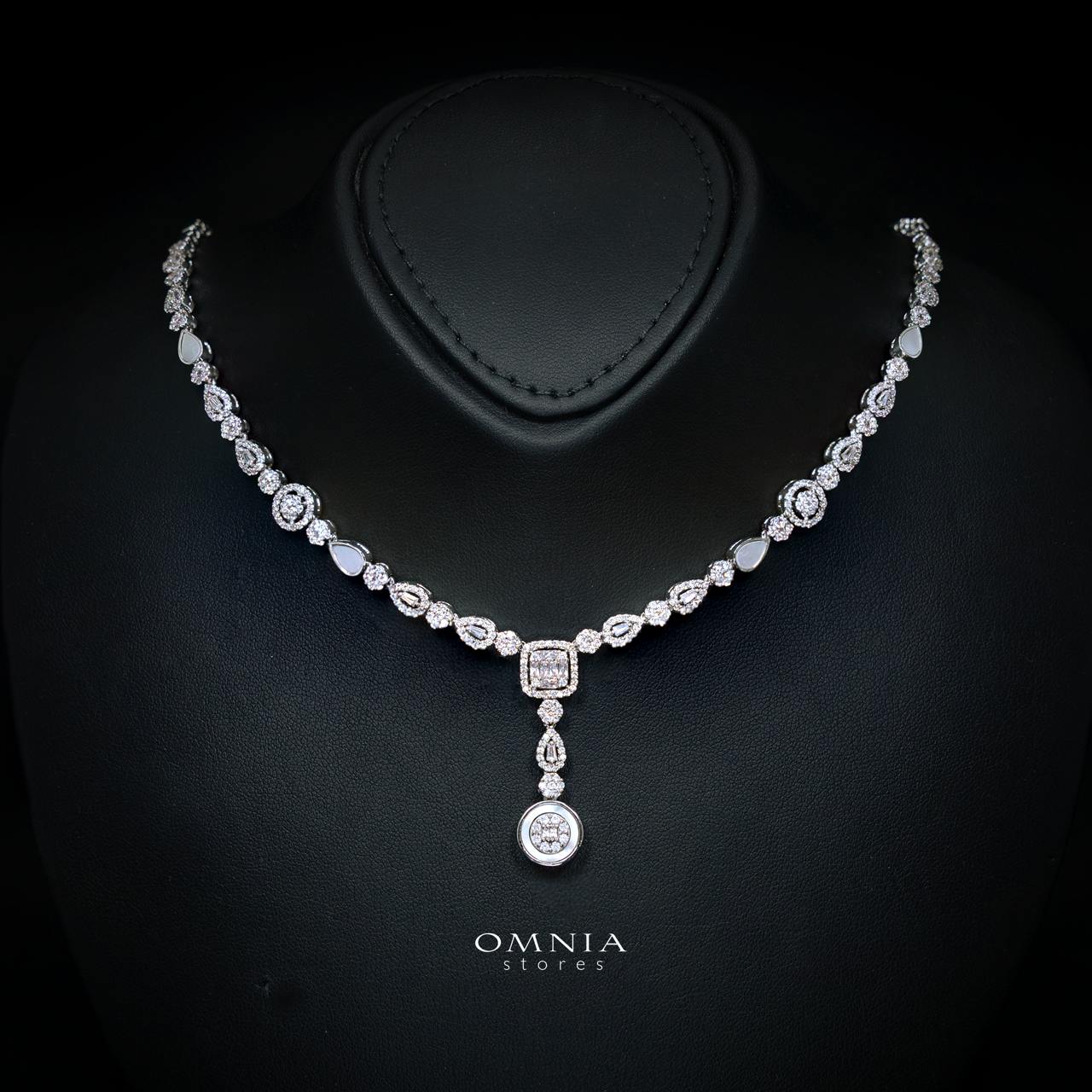 Asteria Luxury Bridal Full Set with High-Quality Simulated Diamonds and Premium Rhodium Plating
