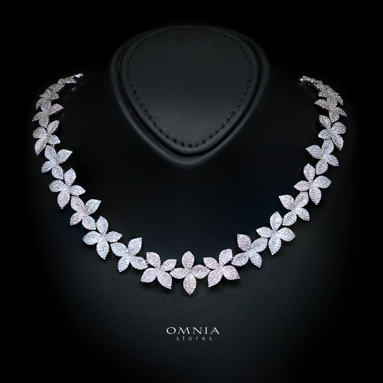 Brienne Luxury Bridal Full Set with High-Quality Premium Simulated Diamonds and Premium Rhodium Plating