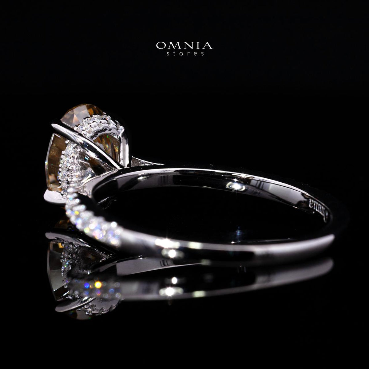 Sadia Yellow Ring with GRA Certificate, High-Quality Simulated Diamond, and 925 Sterling Silver