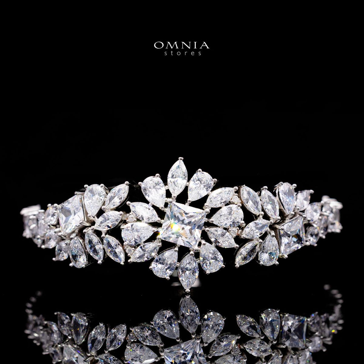 Christine White Luxury Bridal Full Set with High-Quality Simulated Diamonds – Rhodium Plated