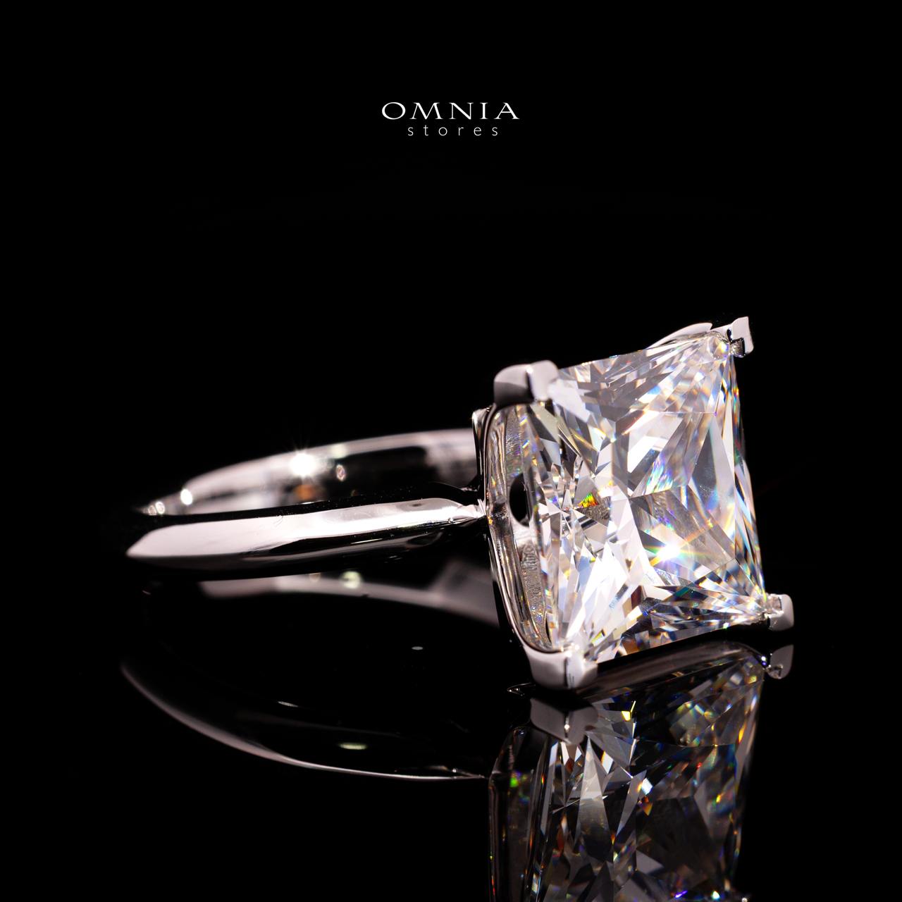 Shania Ring with Certificate, High-Quality Premium Simulated Diamonds in 925 Sterling Silver