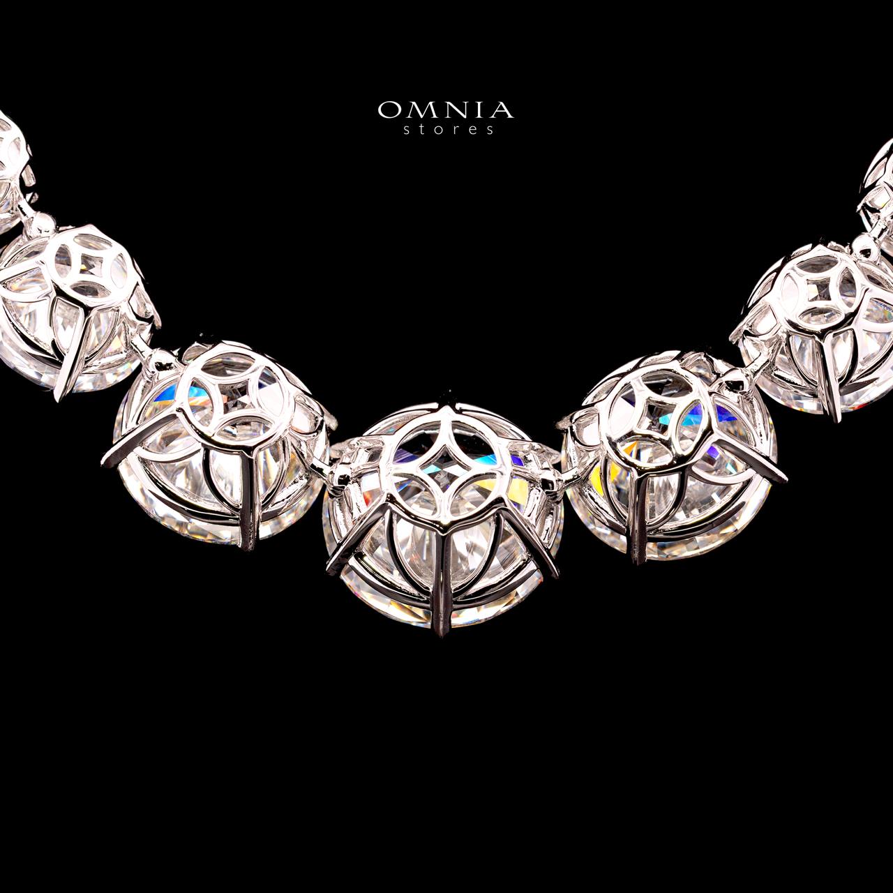 Mikayla Necklace with Certificate, High-Quality Premium Simulated Diamonds in 925 Sterling Silver