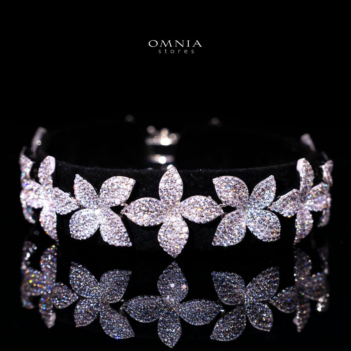 Brienne Luxury Bridal Full Set with High-Quality Premium Simulated Diamonds and Premium Rhodium Plating