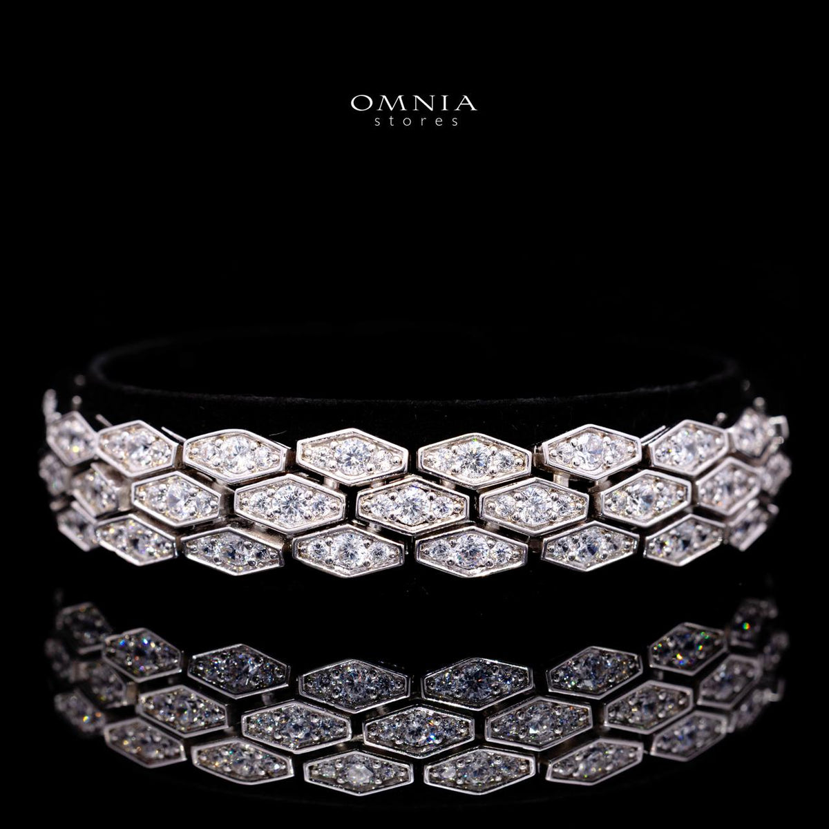 Coleen Luxury Bridal Full Set with High-Quality Simulated Diamonds – Rhodium Plated