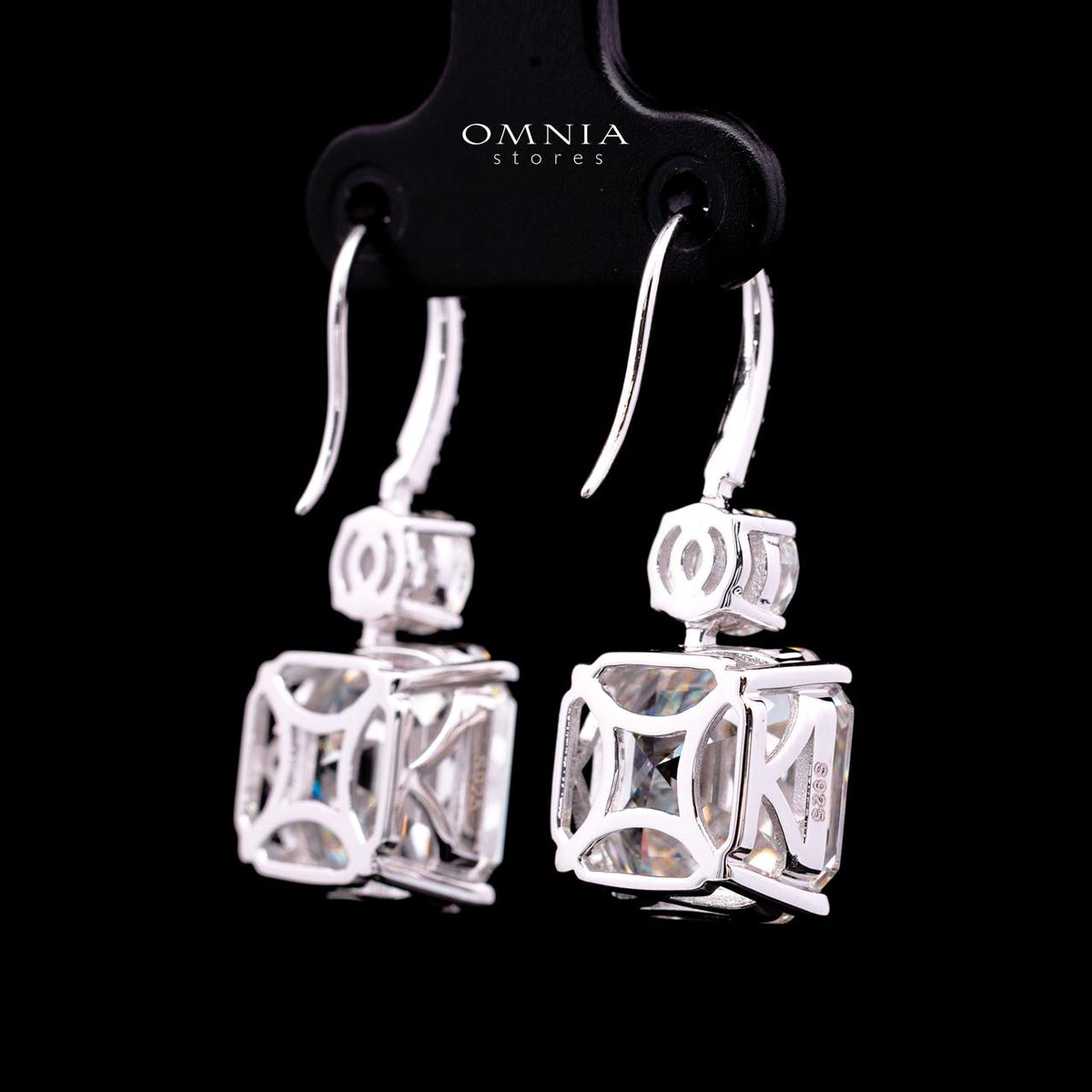 Jianna Earring with Certificate, High-Quality Premium Simulated Diamonds in 925 Sterling Silver