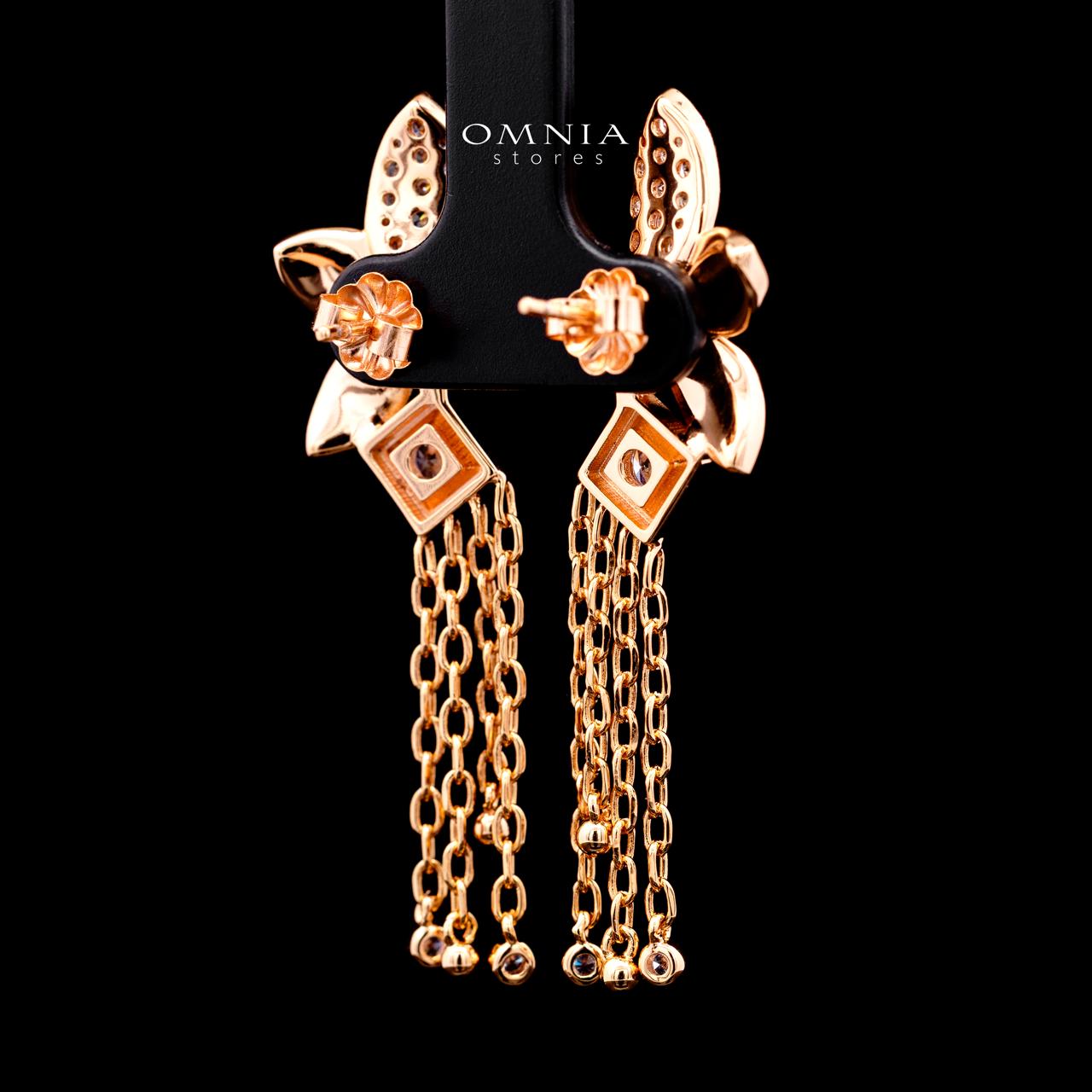 Althea Rose Gold Premium Rhodium-Plated Alloy Earring with High-Quality Simulated Diamonds