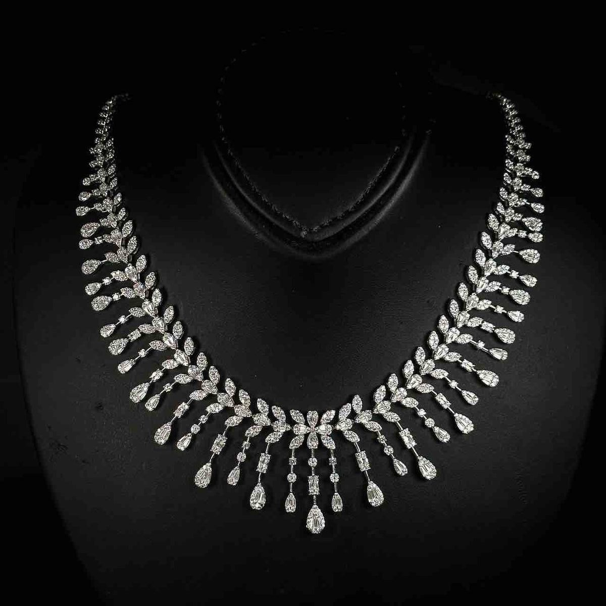 Omnia Fawziya White Bridal Full Set in 925 Silver High Quality Simulated Diamonds - OMNIASTORES UAE