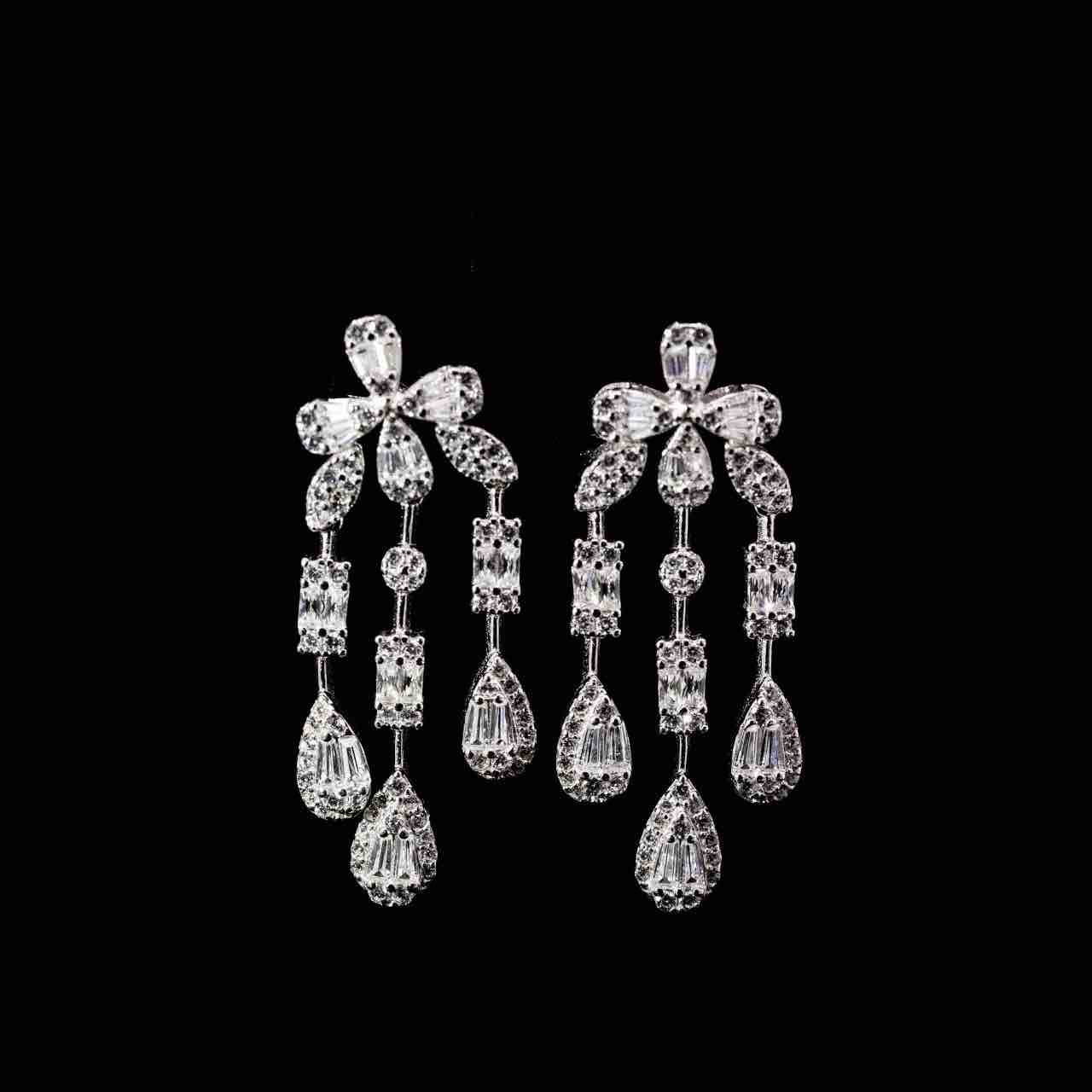Omnia Fawziya White Bridal Full Set in 925 Silver High Quality Simulated Diamonds - OMNIASTORES UAE