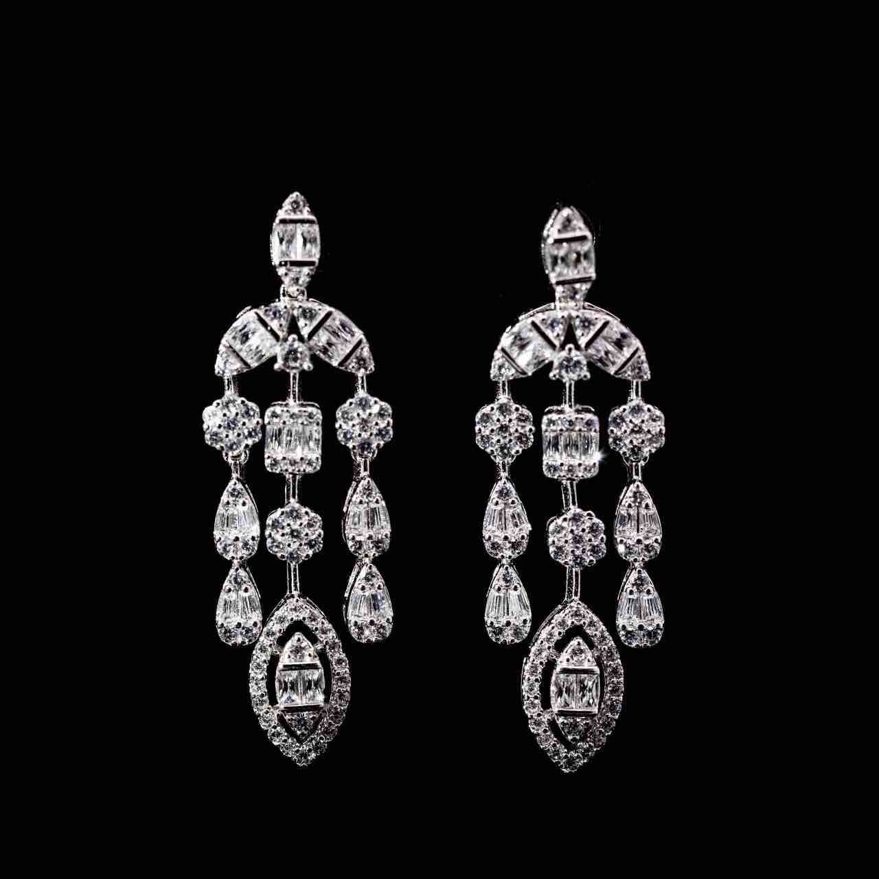Omnia Hamida White Bridal Full Set in 925 Silver High Quality Simulated Diamonds - OMNIASTORES UAE