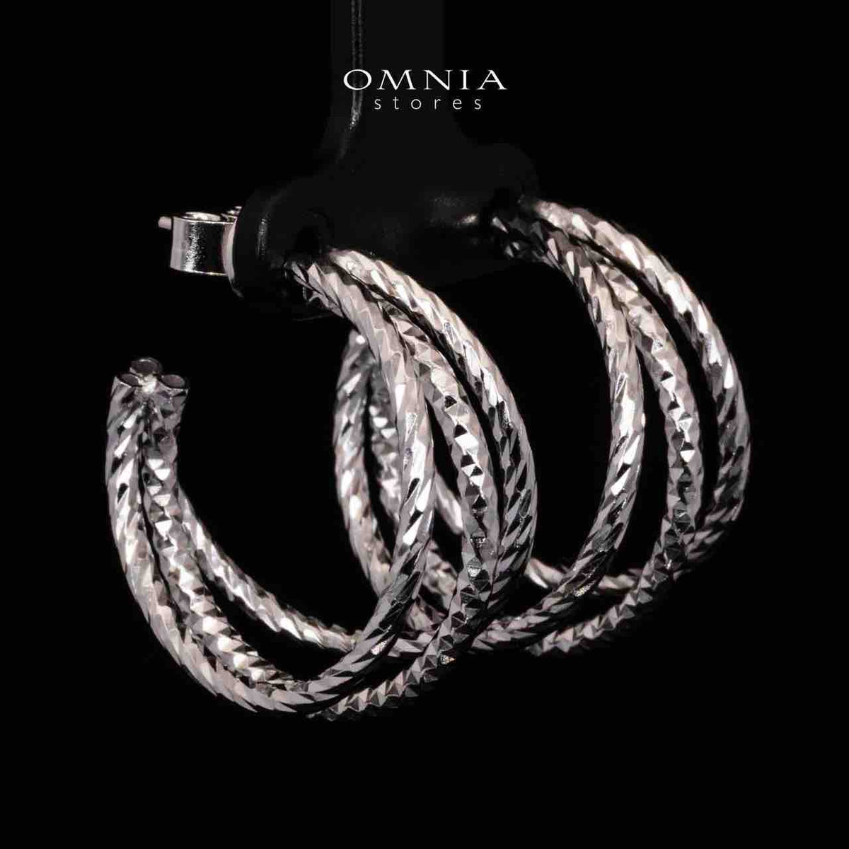 Omnia Amylah White Earrings In 925 High Quality Silver - OMNIASTORES UAE