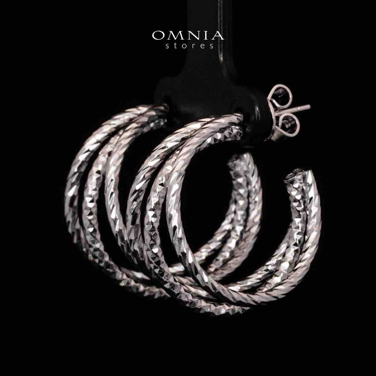 Omnia Amylah White Earrings In 925 High Quality Silver - OMNIASTORES UAE