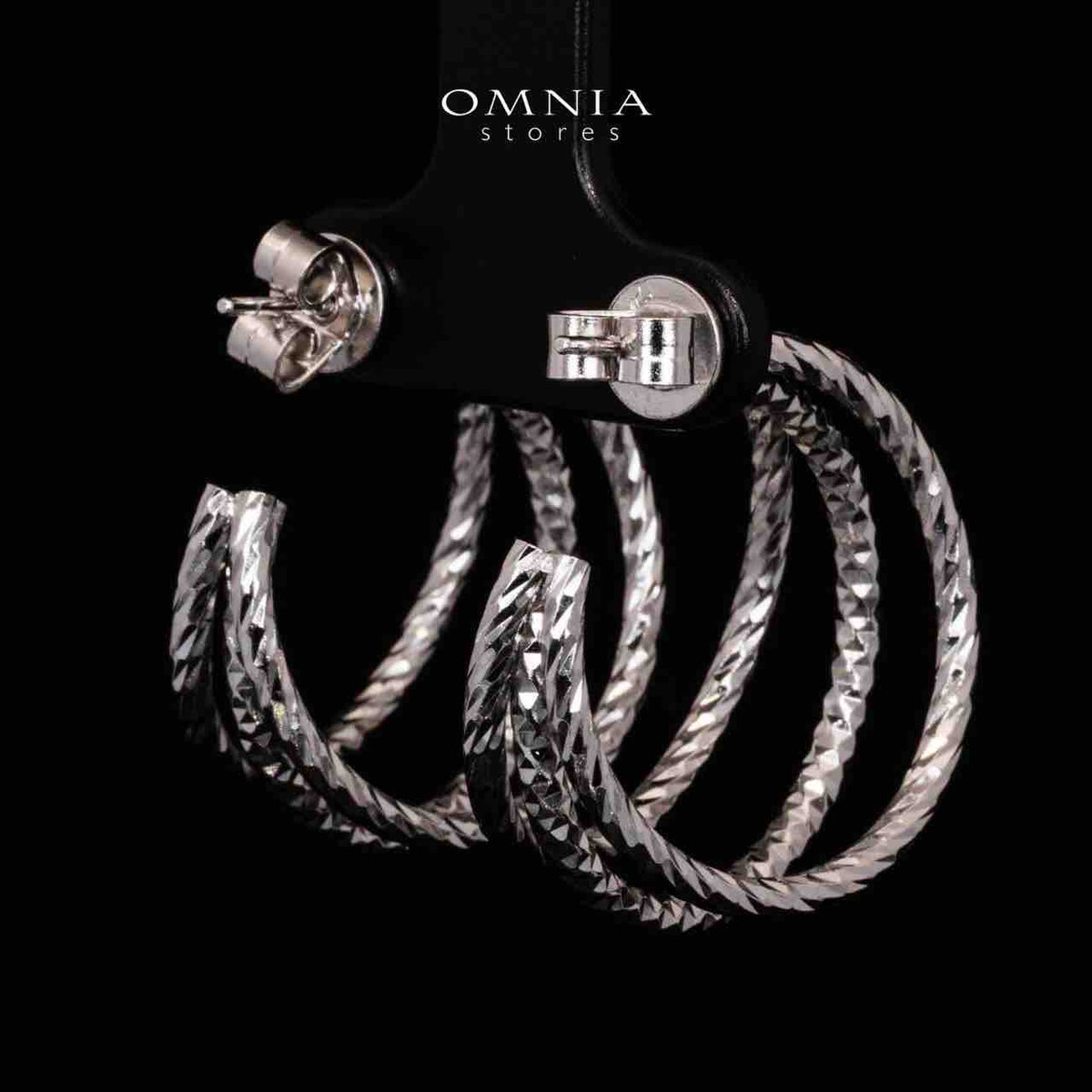 Omnia Amylah White Earrings In 925 High Quality Silver - OMNIASTORES UAE