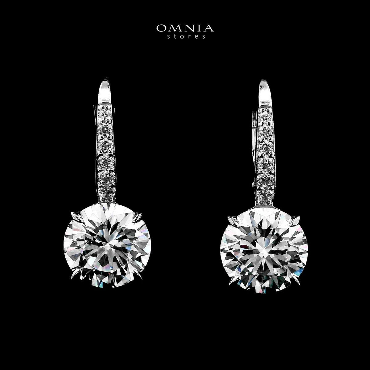 Mahvash Drop Earrings In 925 Silver High Quality Certified Lab Crafted Stones - OMNIASTORES UAE