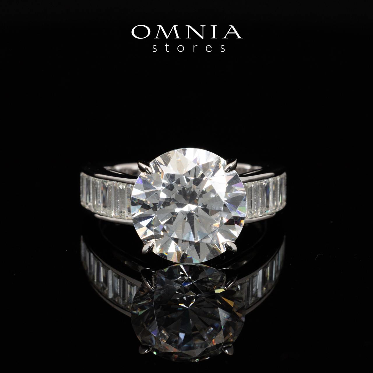 Omnia Heidy Ring With Certified High Quality Lab Crafted Stones In 925 Silver 6ct - OMNIASTORES UAE