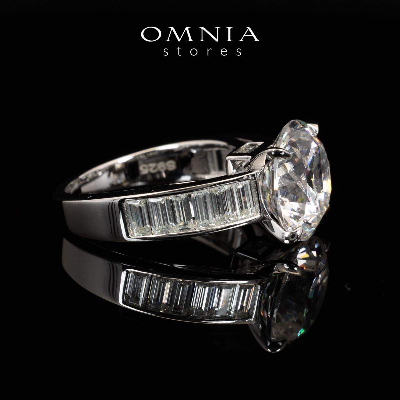Omnia Heidy Ring With Certified High Quality Lab Crafted Stones In 925 Silver 6ct - OMNIASTORES UAE