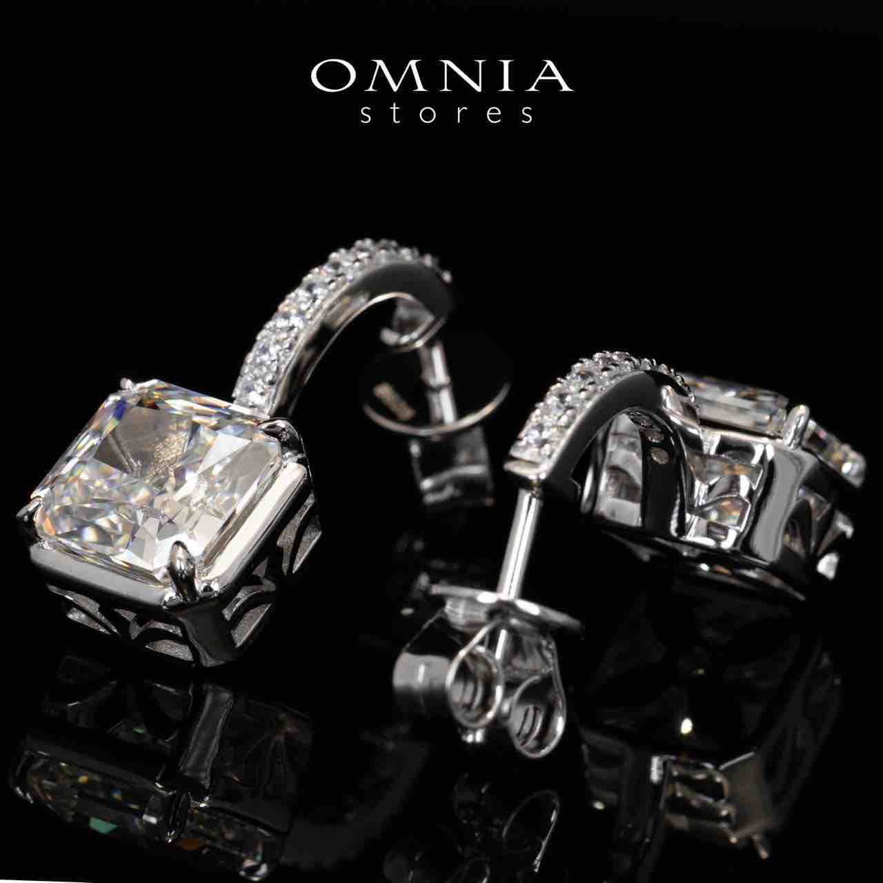 Omnia Tahila White Drop Earrings With Certified High Quality Lab Crafted Stones In 925 Silver 10.0ct - OMNIASTORES UAE