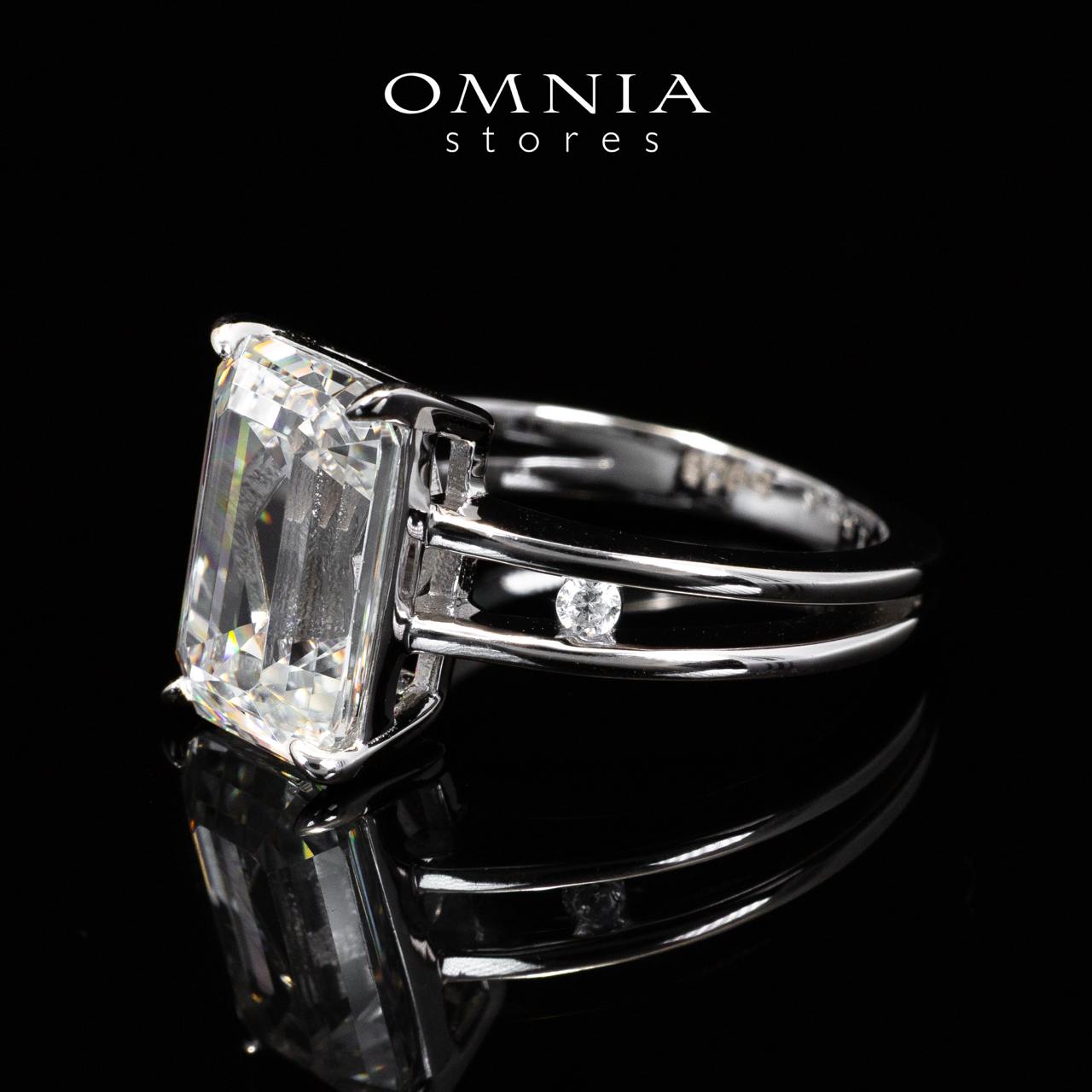 Omnia Abbie White High Quality Certified Lab Crafted Ring In 925 Silver 4.2ct
