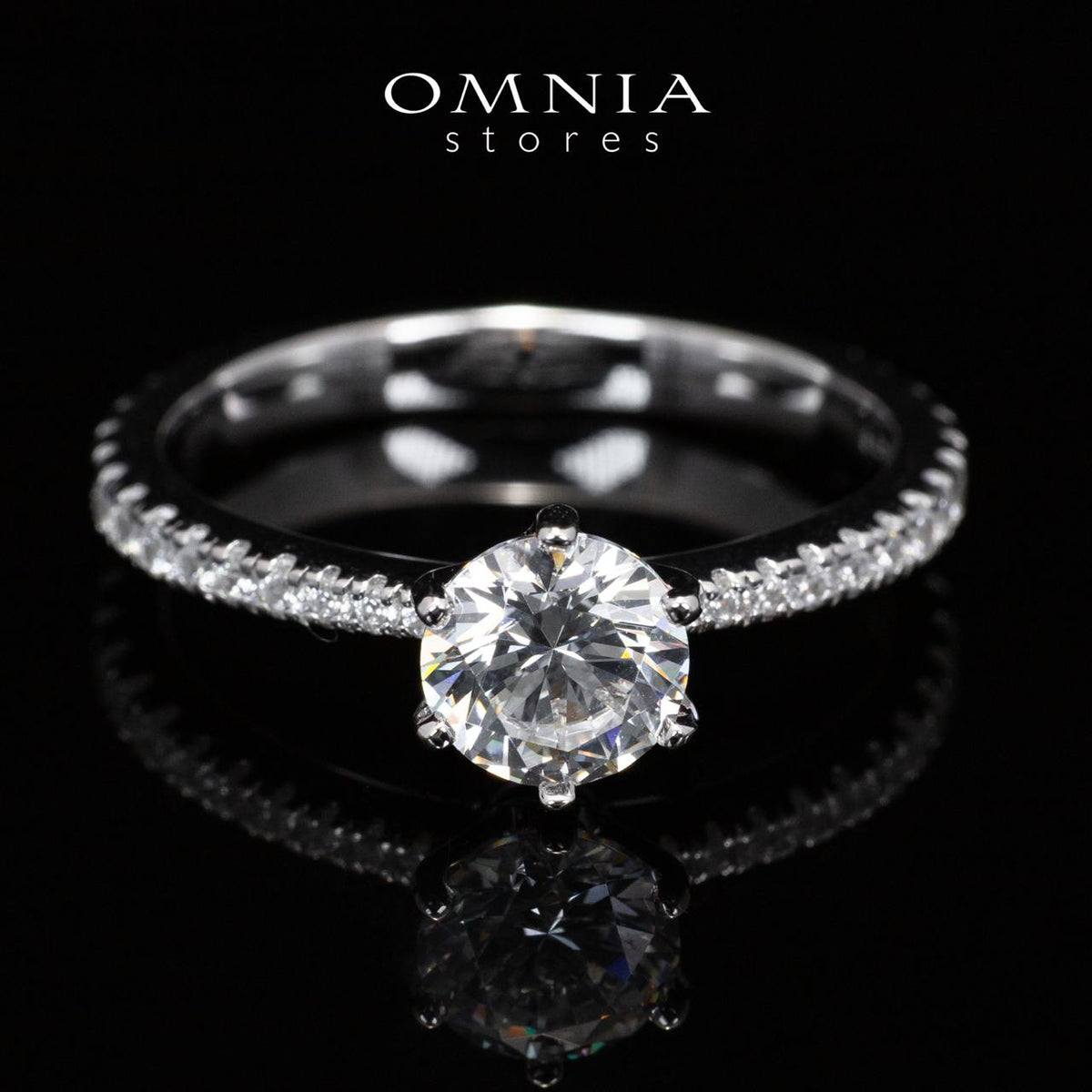 Omnia Naia White High Quality Certified Lab Crafted Ring In 925 Silver 1ct - OMNIASTORES UAE