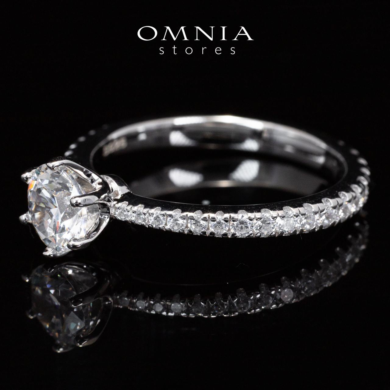 Omnia Naia White High Quality Certified Lab Crafted Ring In 925 Silver 1ct - OMNIASTORES UAE