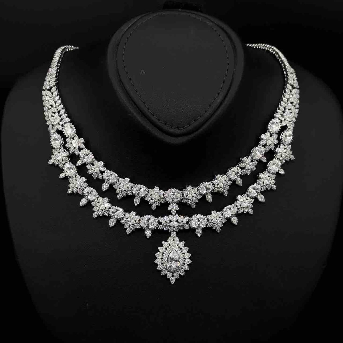 Osha White Bridal Full Set in 925 Silver High Quality Simulated Diamonds - OMNIASTORES UAE