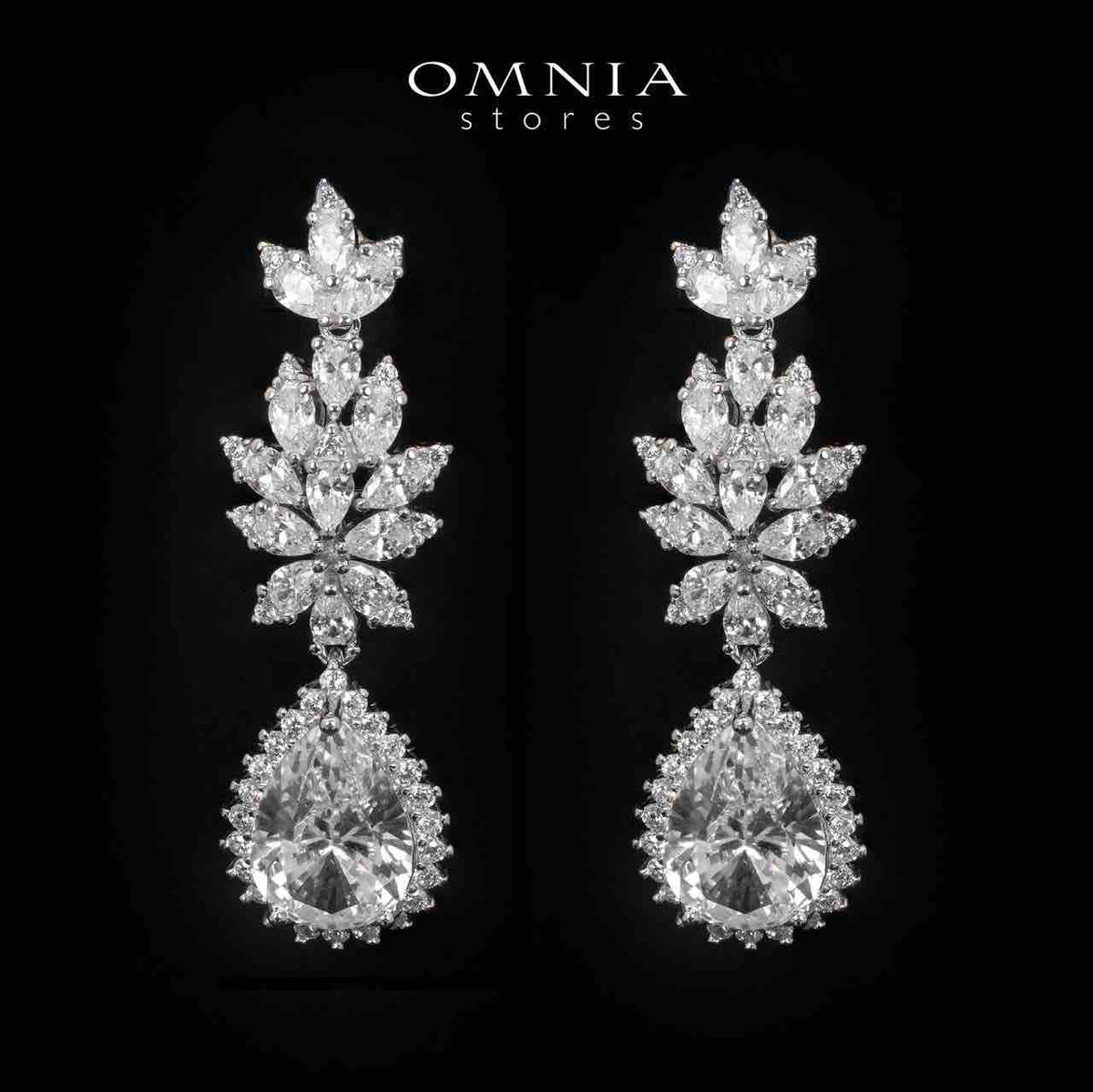 Lyra White Bridal Choker Full Set in 925 Silver High Quality Simulated Diamonds