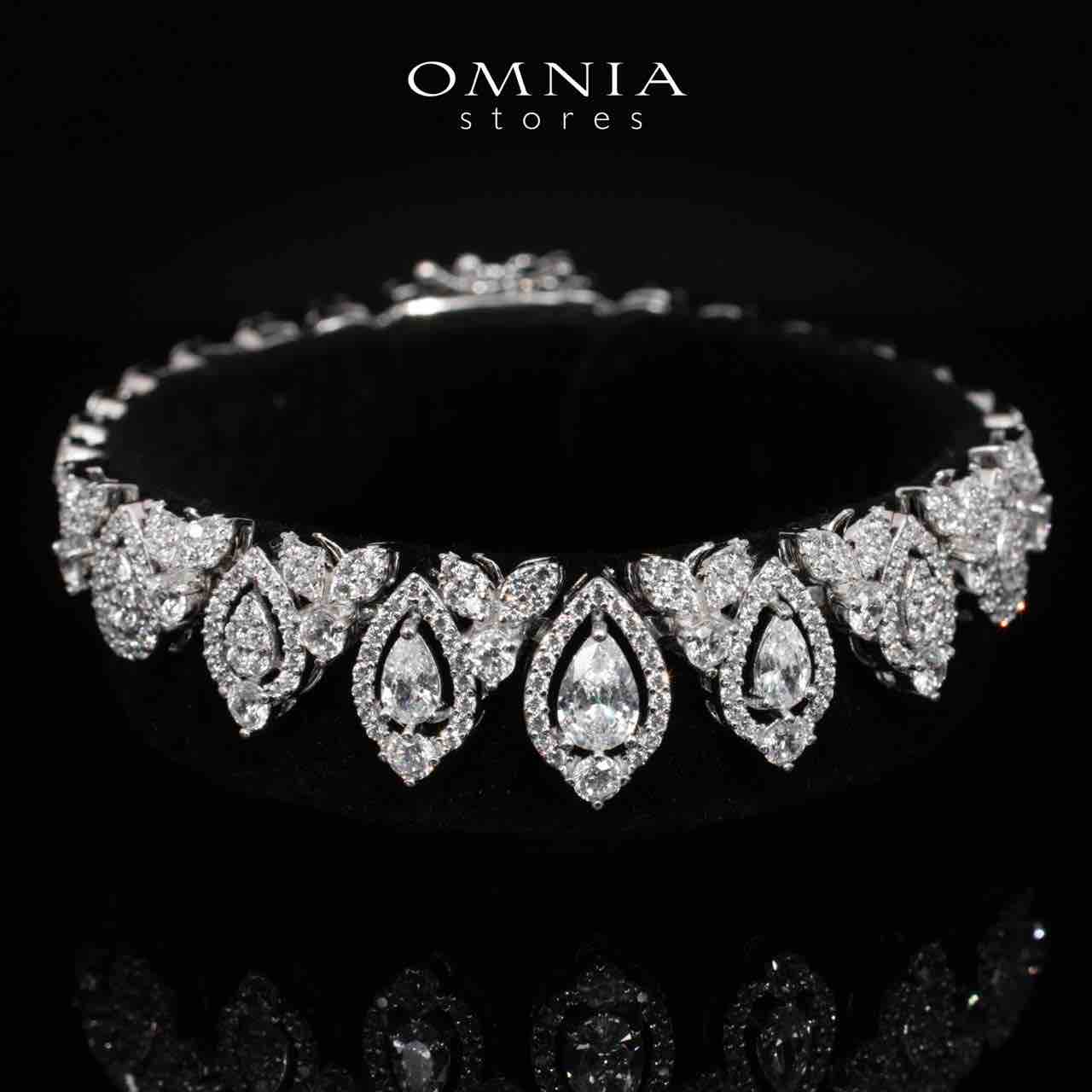 Helena White Bridal Choker Full Set in 925 Silver High Quality Simulated Diamonds