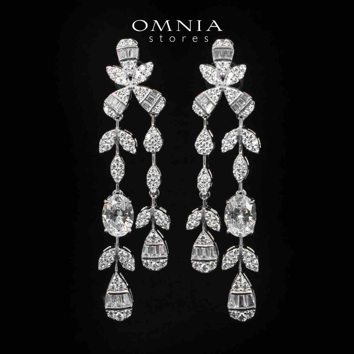 Elaine White Bridal Full Set in 925 Silver High Quality Simulated Diamonds