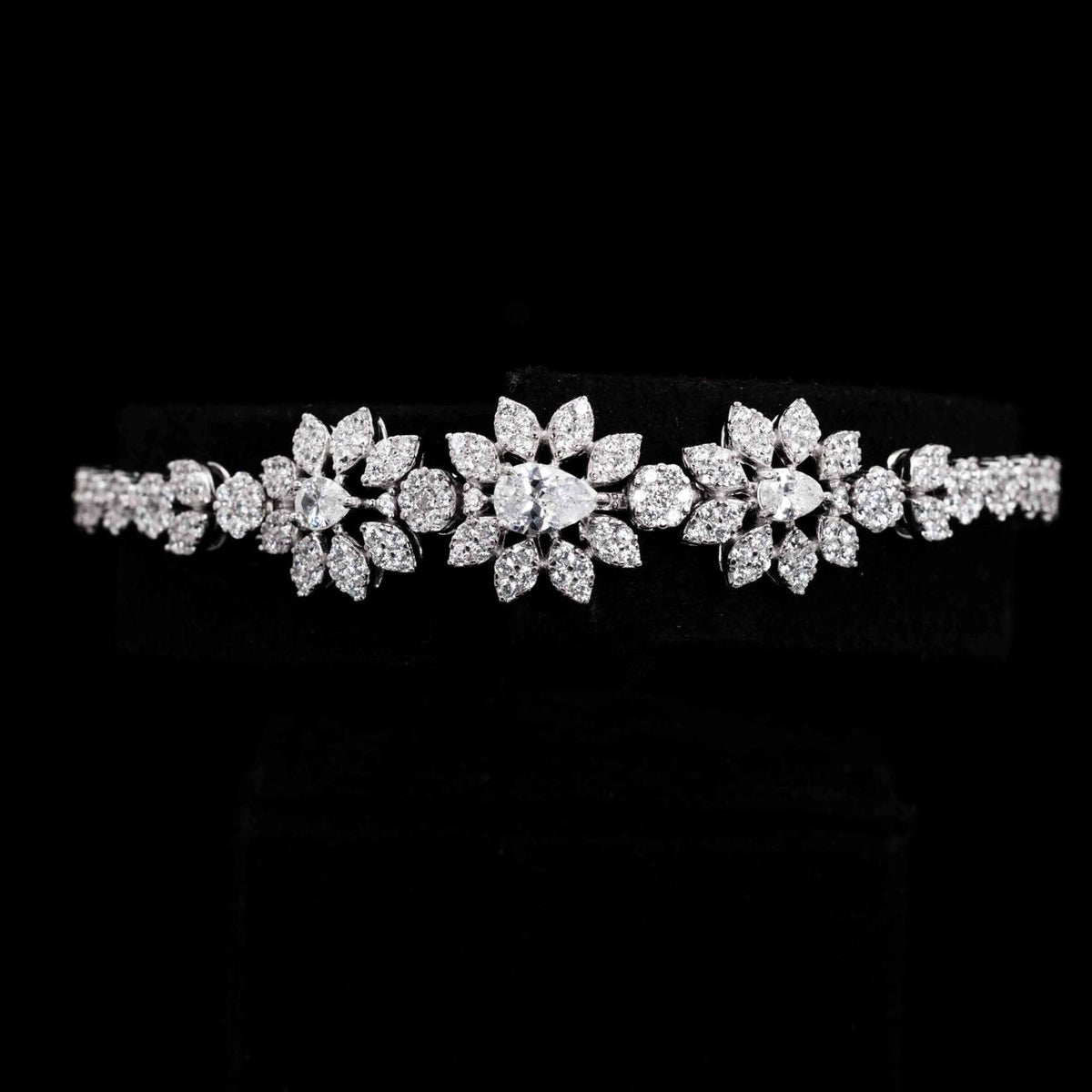 Monica White Bridal Full Set in 925 Silver High Quality Simulated Diamonds
