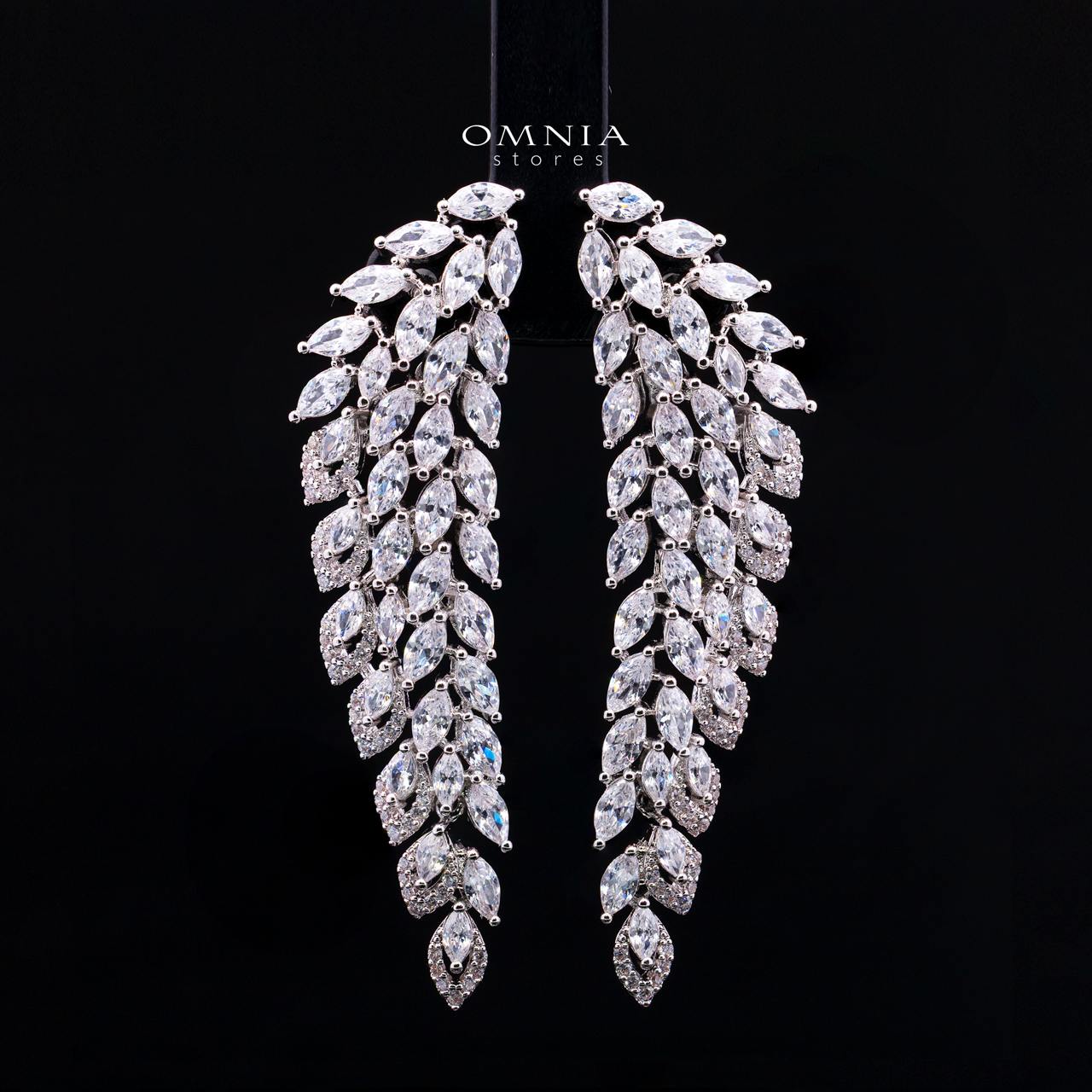 Omnia Safe Luxury Bridal White Full Set In High Quality Zircon Stone Rhodium Plated