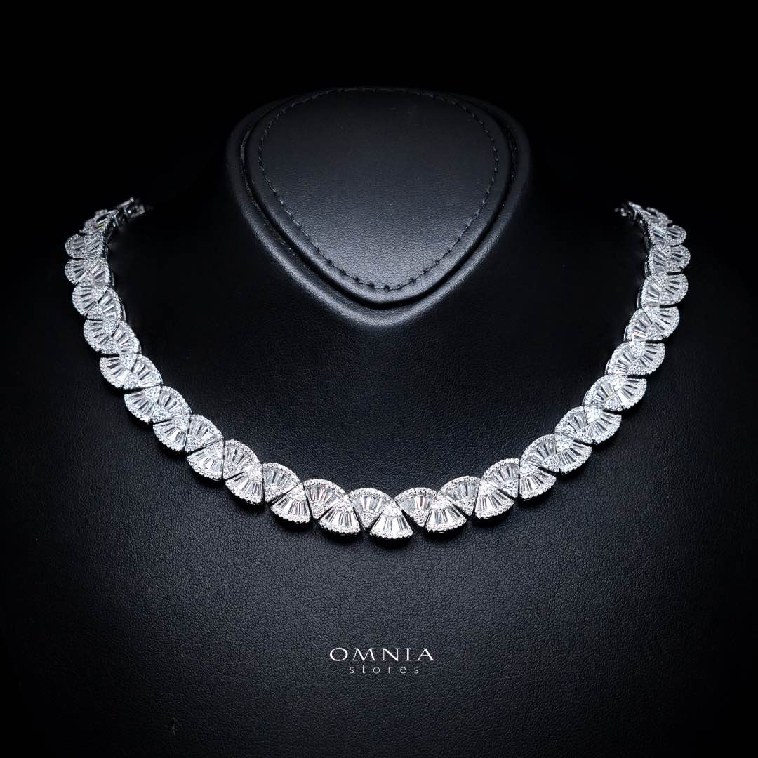 Sumaya White Bridal Full Jewelry Set – High Quality Zircon Stone Premium Rhodium-Plated