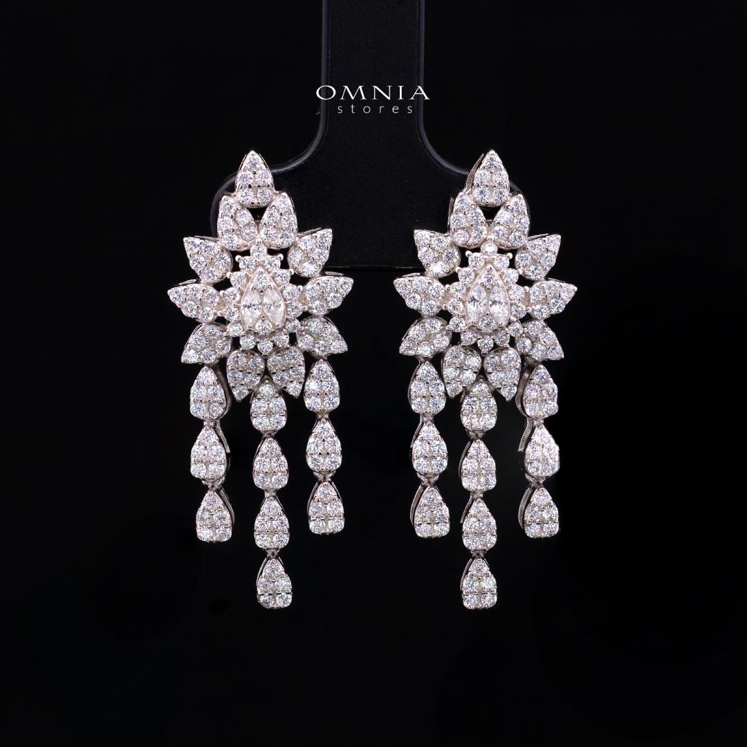 Omnia Nuha White Bridal Full Set in 925 Silver High Quality Simulated Diamonds