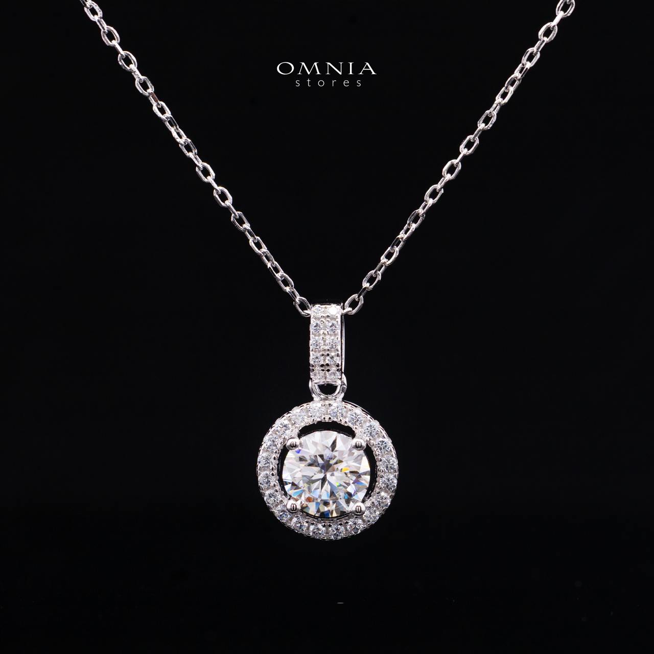 Tierna White Moissanite Necklace & Earrings Set 925 Sterling Silver