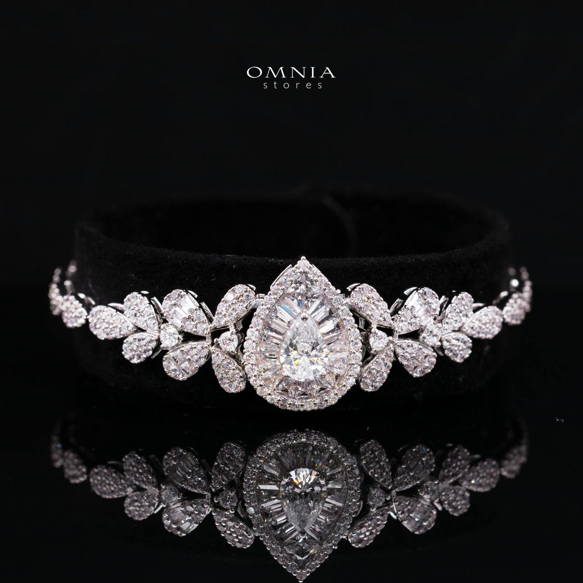 Valerie White Luxury Bridal Full Set in High-Quality Rhodium-Plated Finish with Premium Zircon Stones