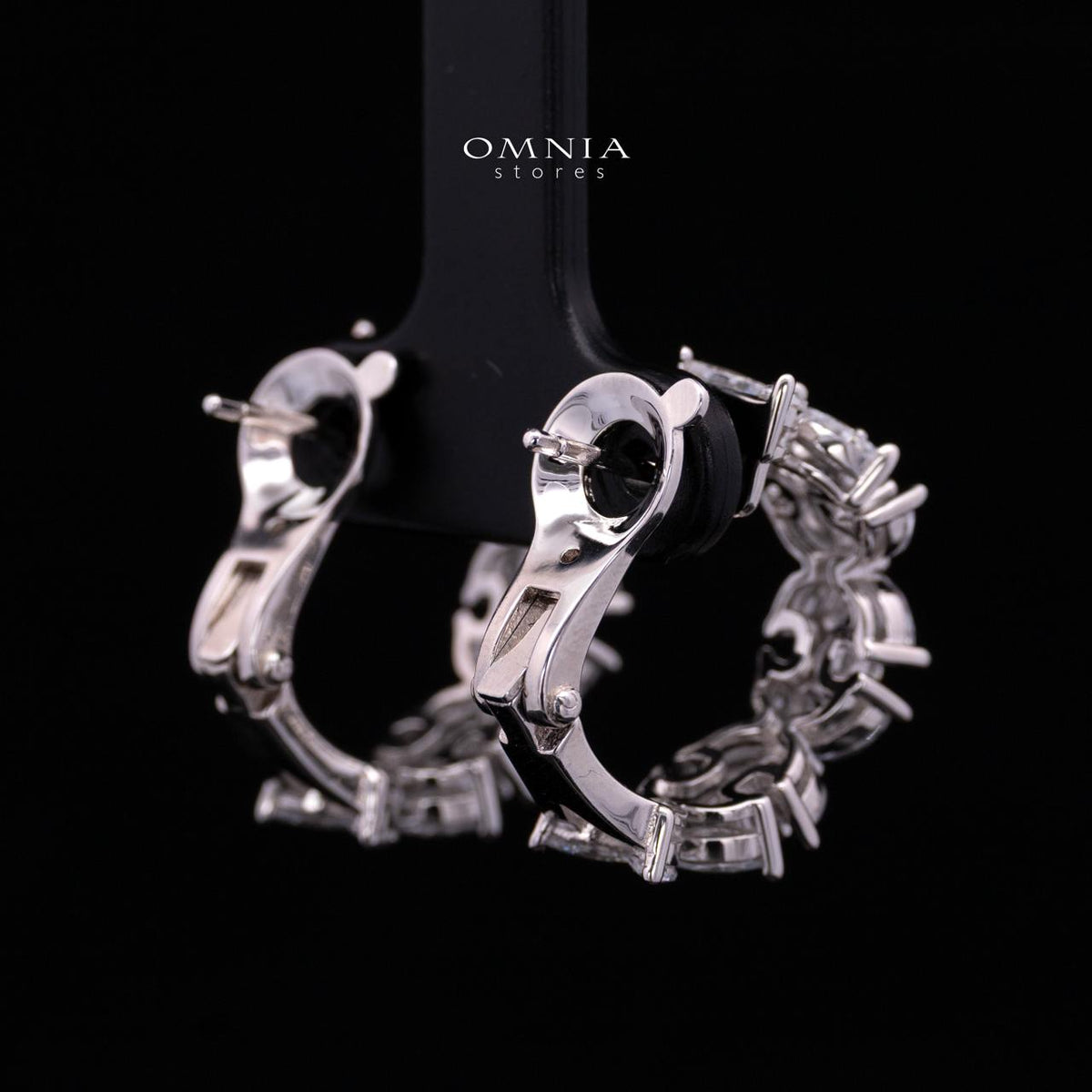 Lamara Floral-Inspired Earrings in 925 Silver with Premium Iced Cut Stones