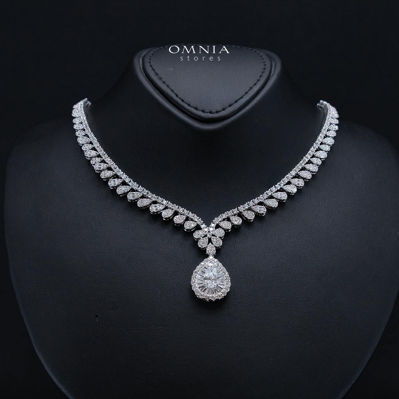 Valerie White Luxury Bridal Full Set in High-Quality Rhodium-Plated Finish with Premium Zircon Stones