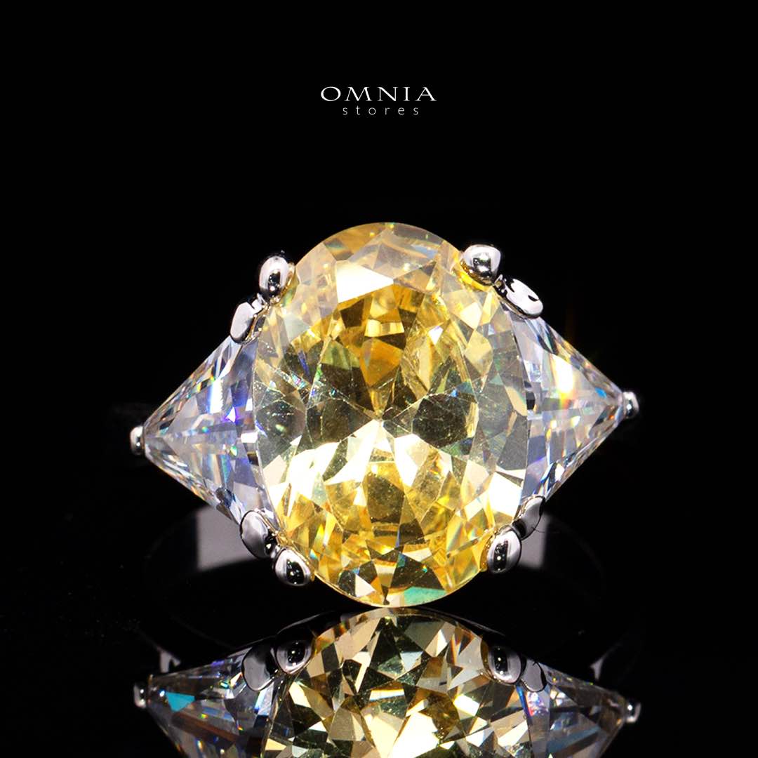 Omnia Buthaina Yellow Bridal Full Set in High Quality Simulated Diamonds