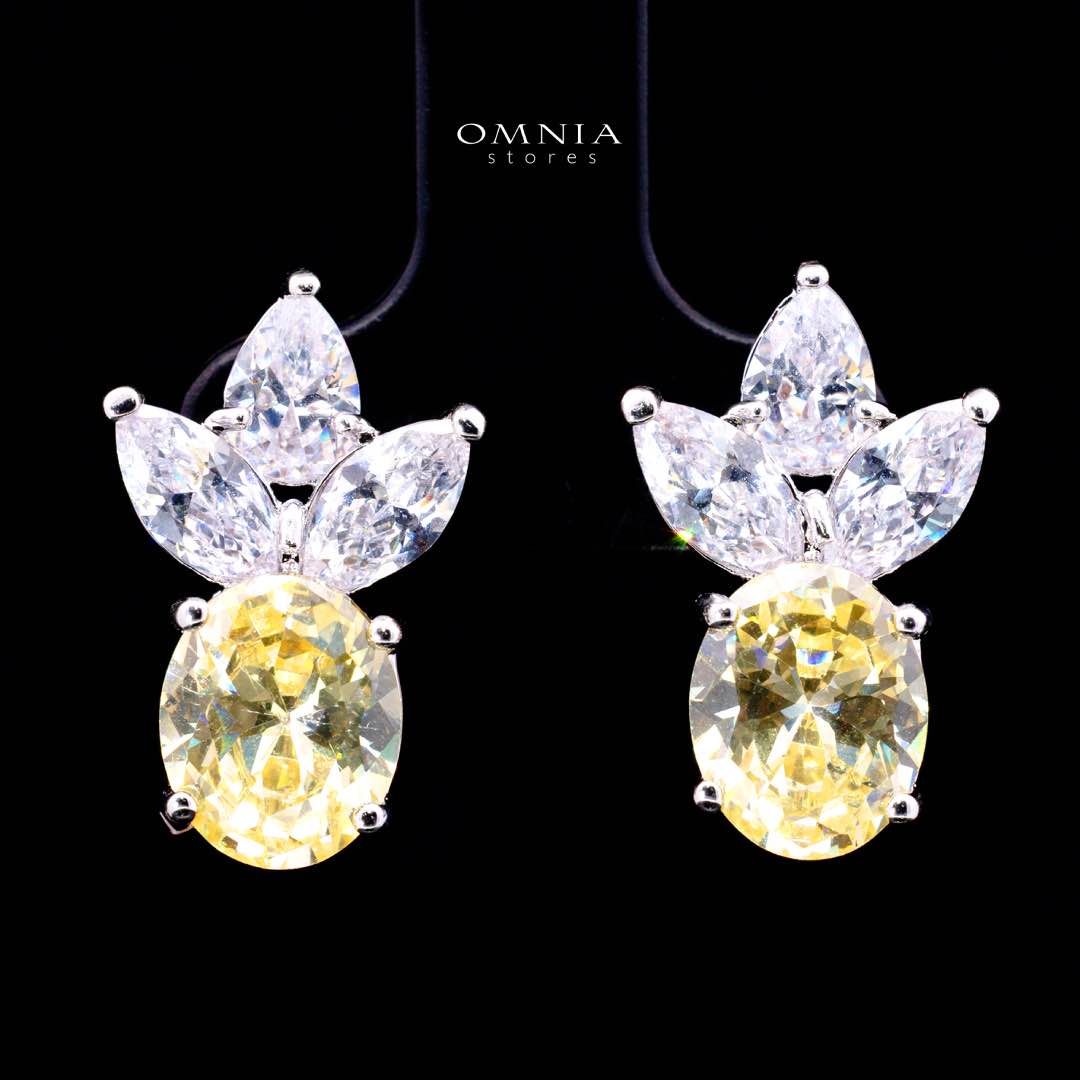 Omnia Buthaina Yellow Bridal Full Set in High Quality Simulated Diamonds