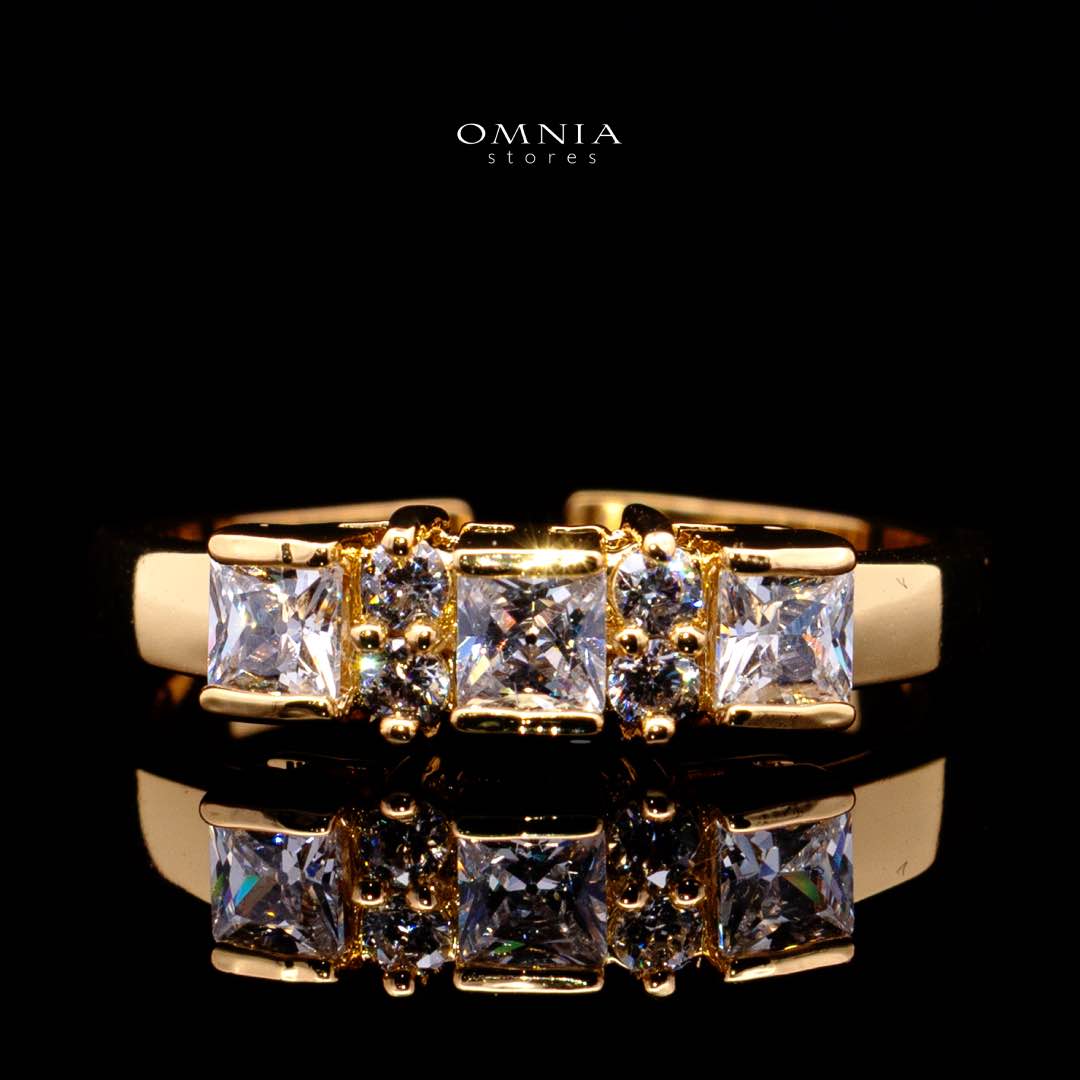 Omnia Rawda Gold Luxury Bridal Full Set With Quality Simulated Diamonds Rhodium Plated