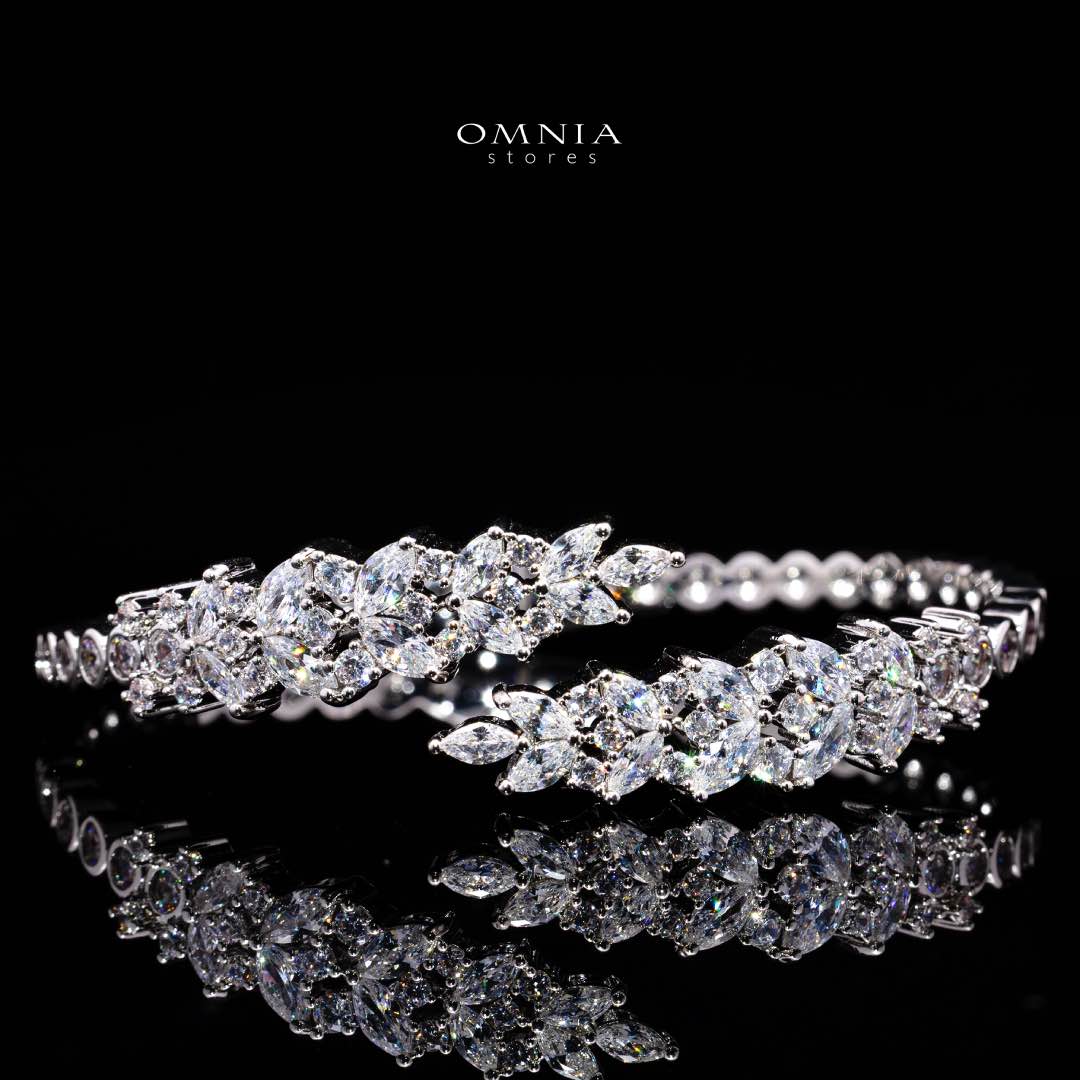 Omnia Nidaa Luxury Bridal Full Set – High-Quality Zircon & Rhodium Plated Jewelry