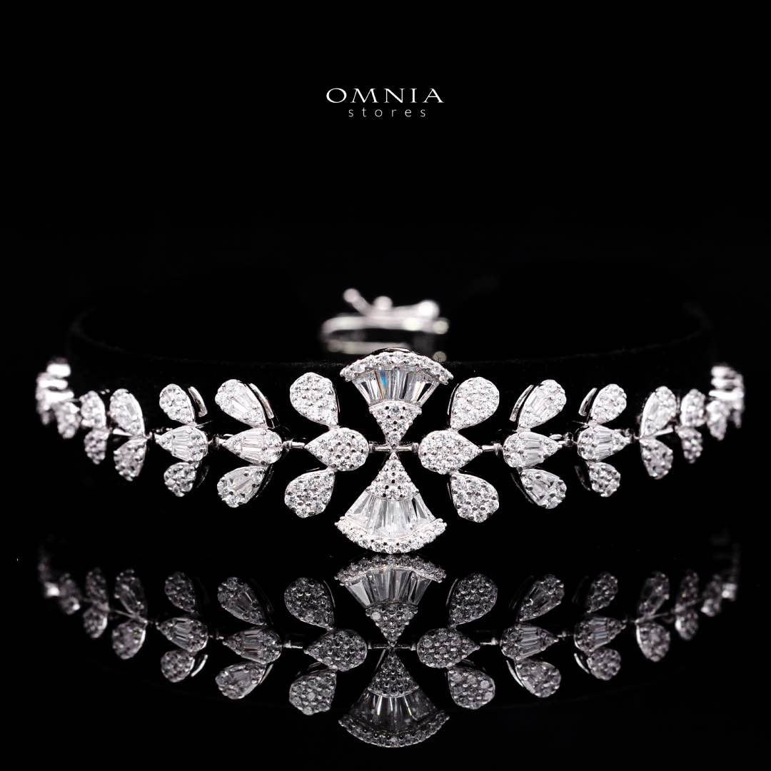 Omnia Camilla White Luxury Bridal Full Set in High Quality Rhodium Plated Zircon Stones
