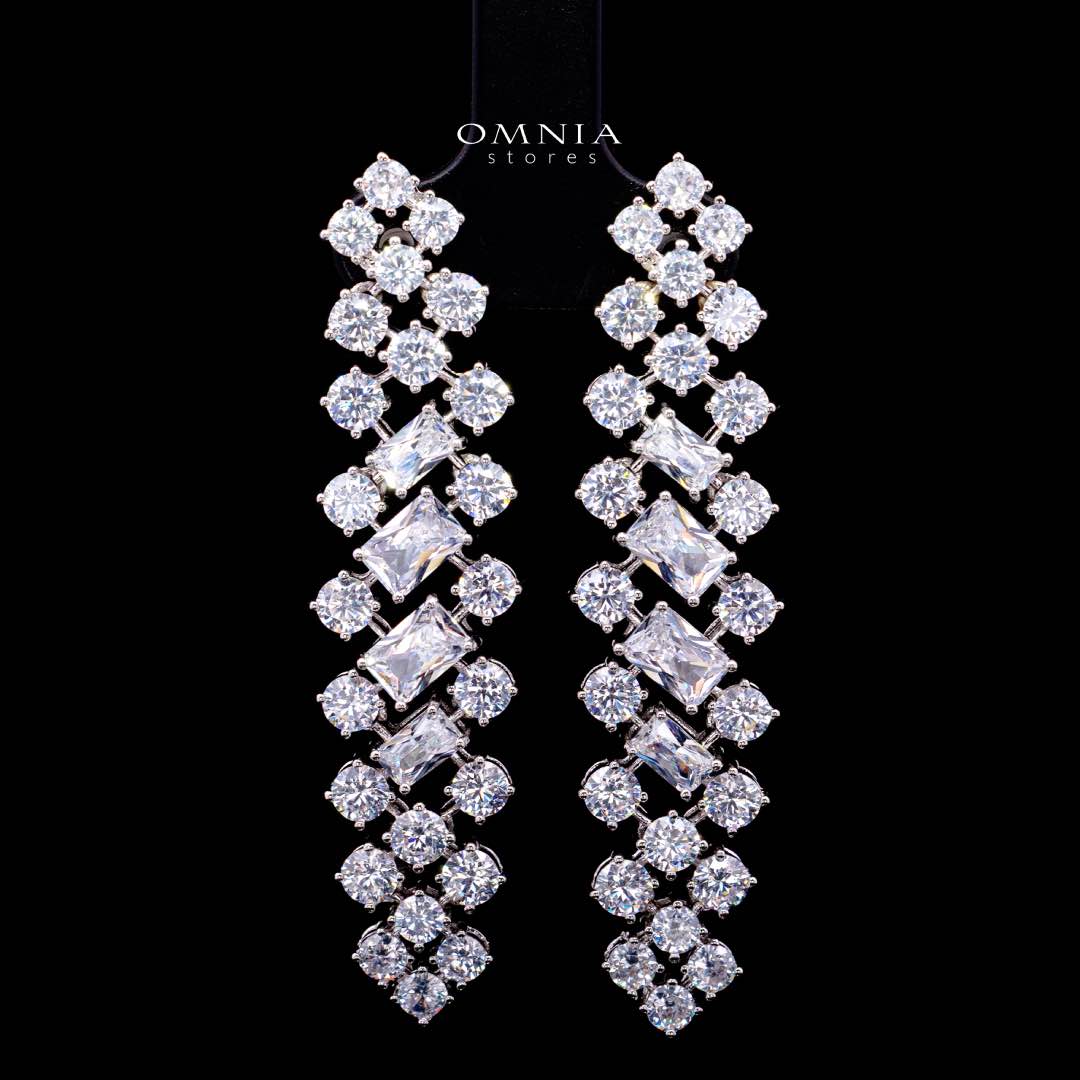 Wedo White Bridal Jewelry Set Premium Rhodium-Plated High-Quality Zircon Stones